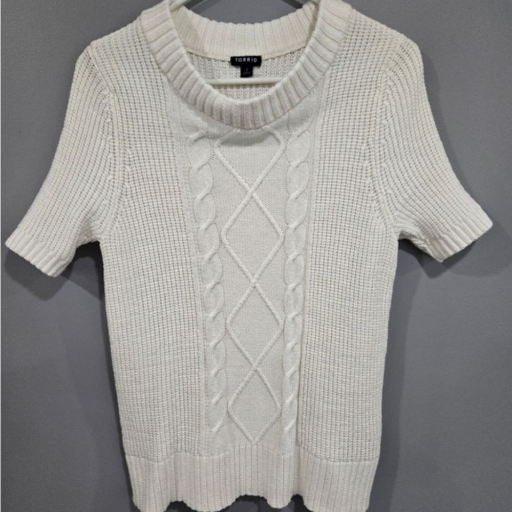 🐢 Torrid Chunky Knit Short Sleeve Sweater.  Size 1X
